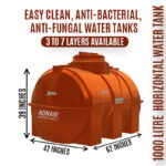 Best Horizontal Plastic Water Tanks 1000 Litre Suppliers in Hyderabad